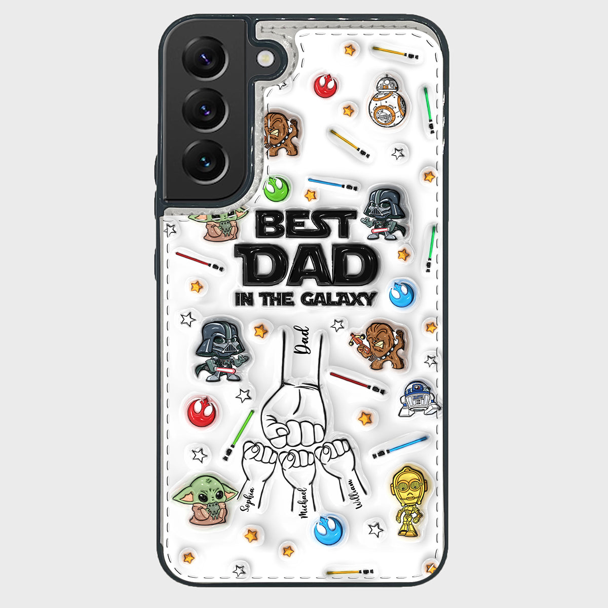 Best Dad Ever - Personalized The Force Foldable Wallet Phone Case