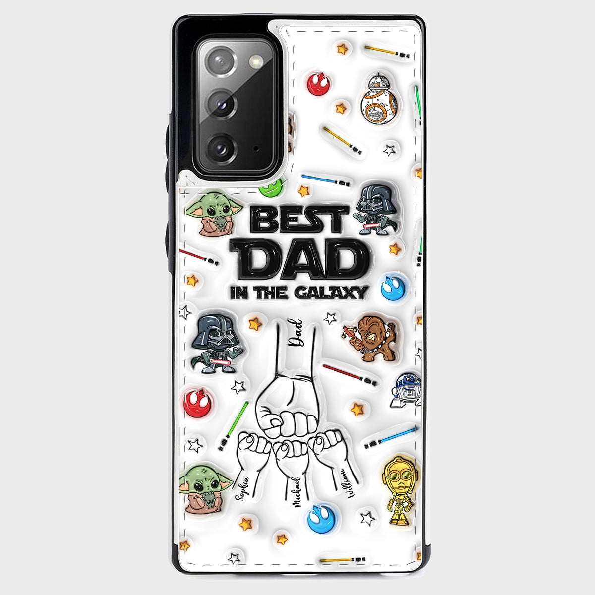 Best Dad Ever - Personalized The Force Foldable Wallet Phone Case
