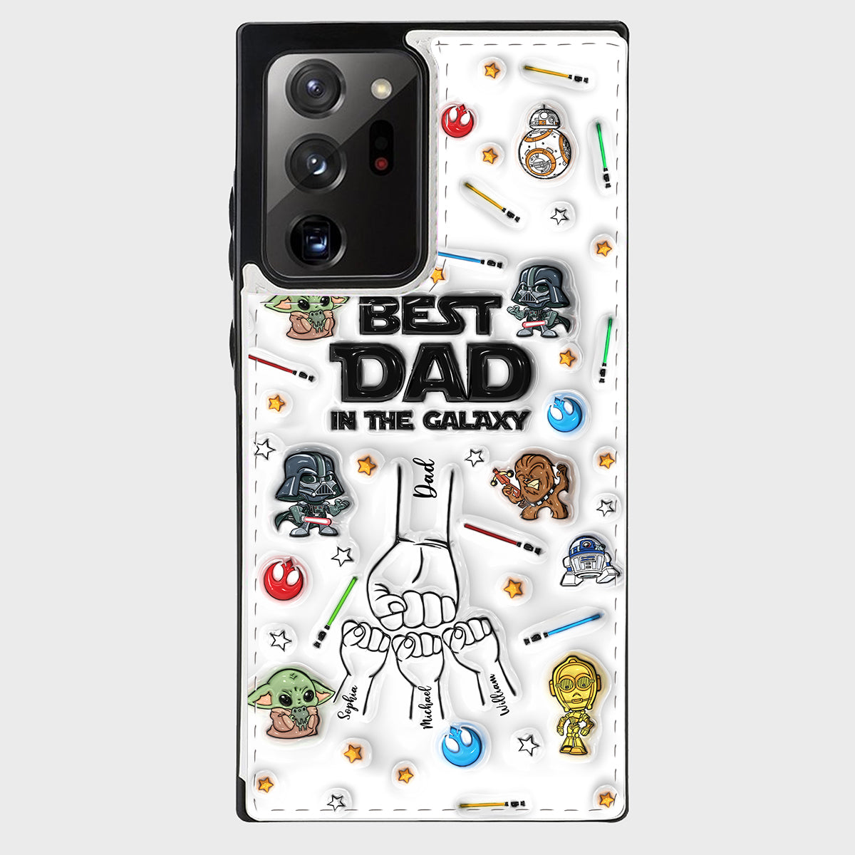Best Dad Ever - Personalized The Force Foldable Wallet Phone Case