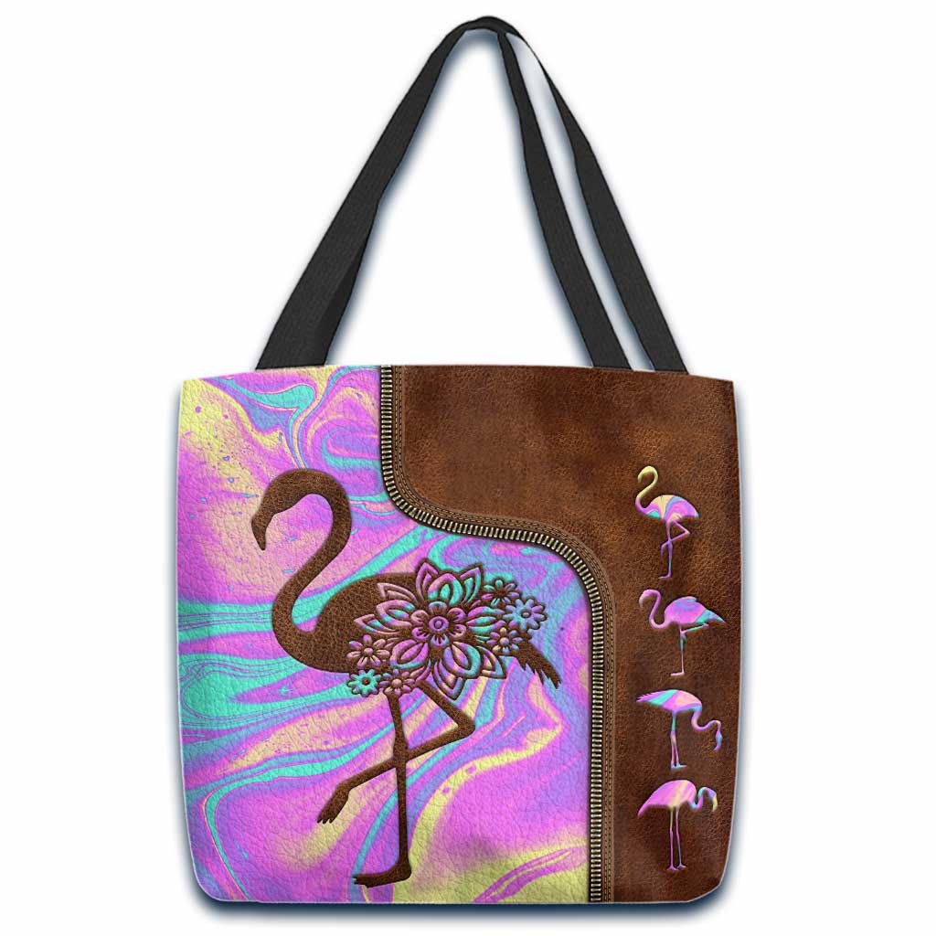 Love Flamingos Personalized Tote Bag