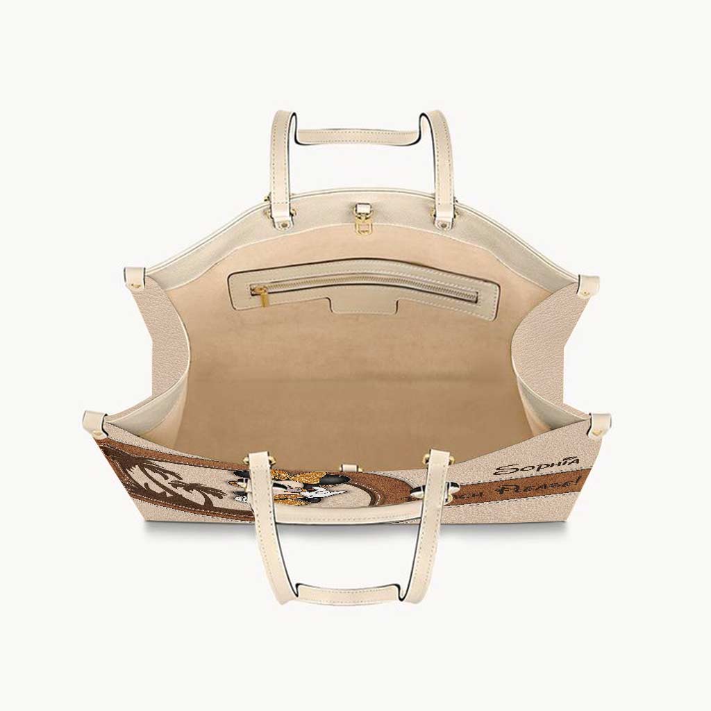 Beach Please - Personalized Sea Lover Leather Handbag