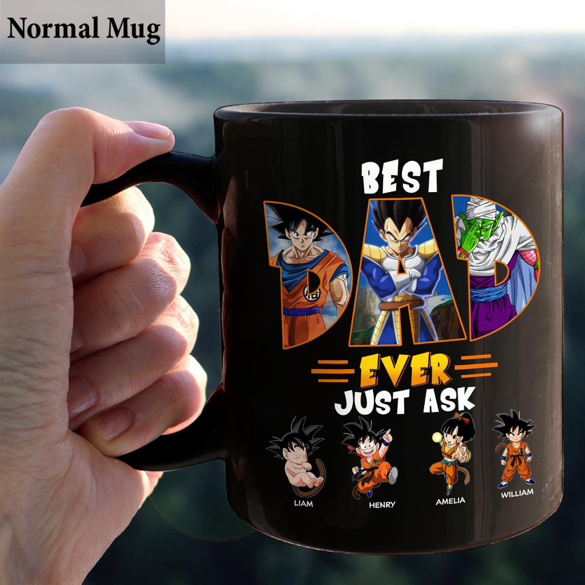Best Dad Ever - Personalized Seven Balls Mug