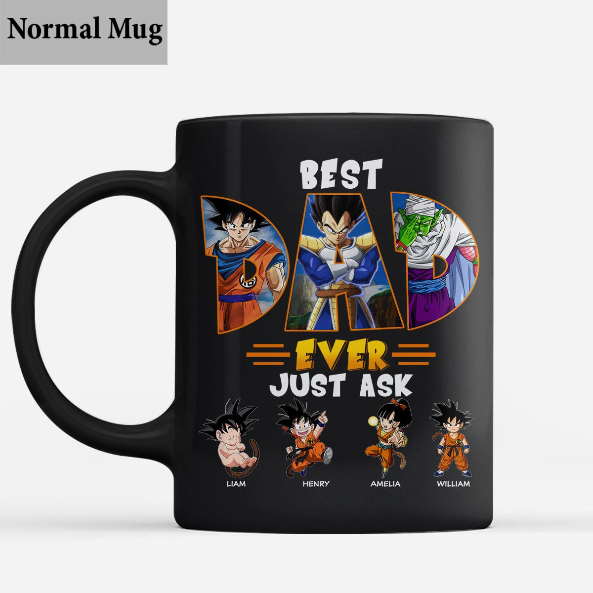 Best Dad Ever - Personalized Seven Balls Mug