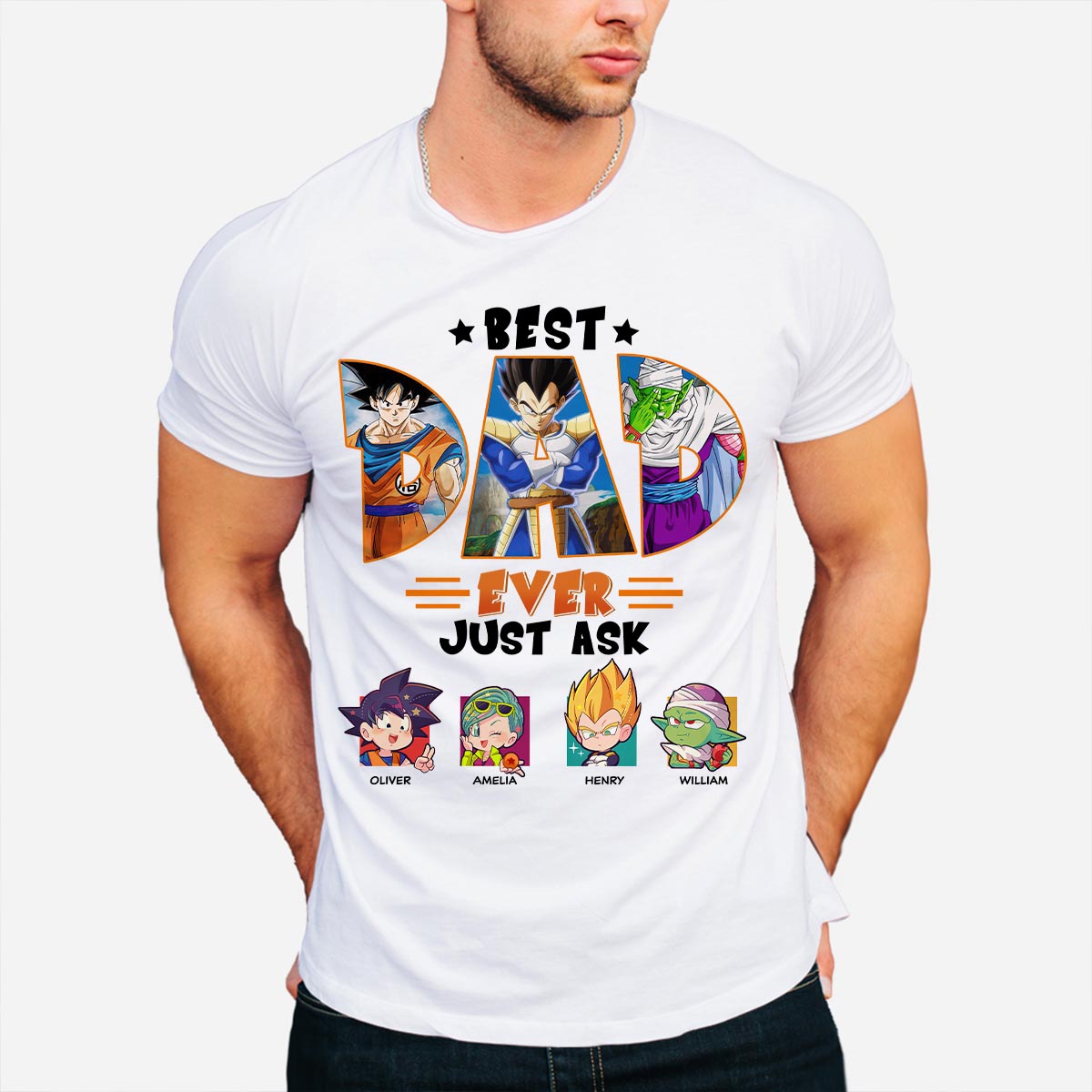 Best Dad Ever - Personalized Seven Balls T-shirt and Hoodie