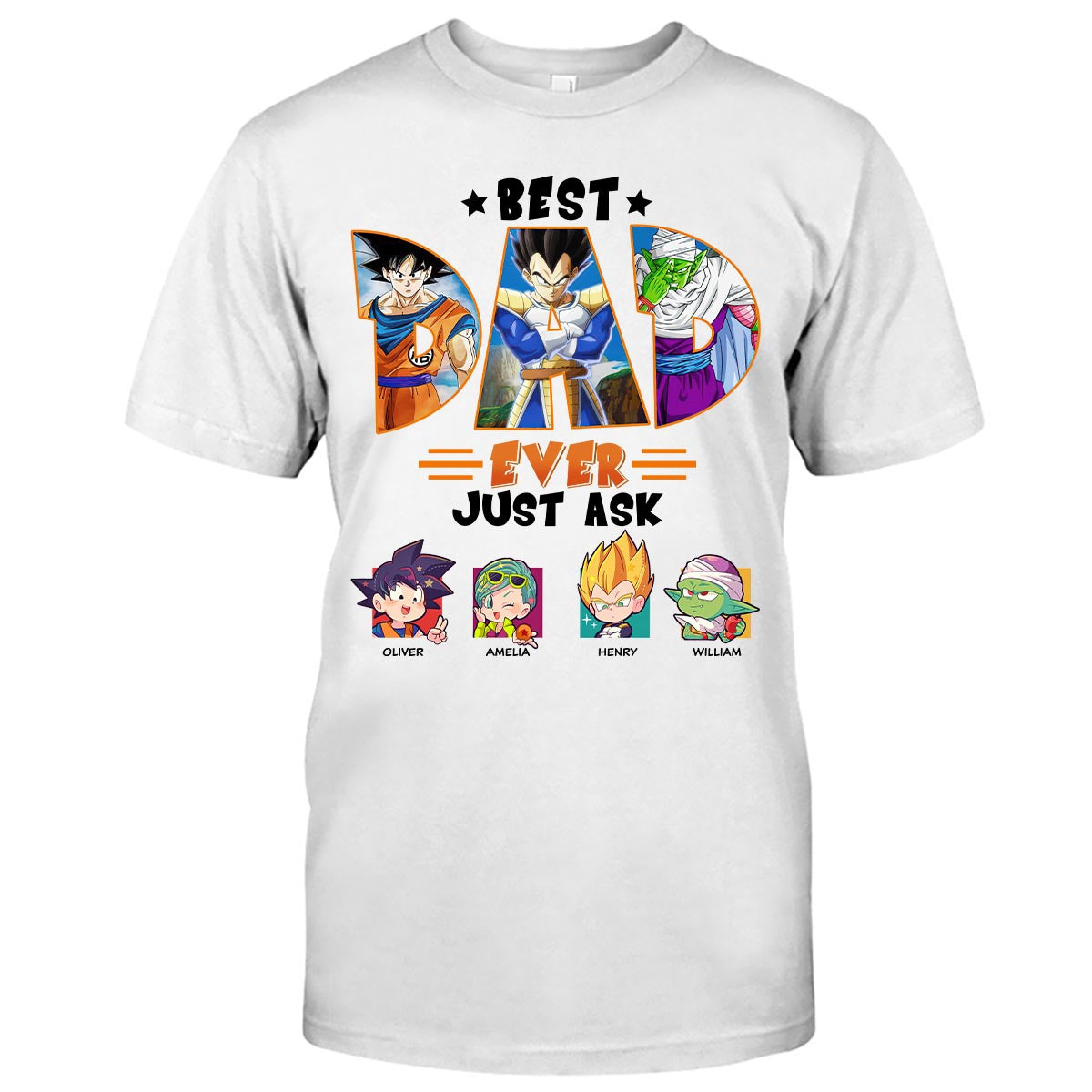 Best Dad Ever - Personalized Seven Balls T-shirt and Hoodie