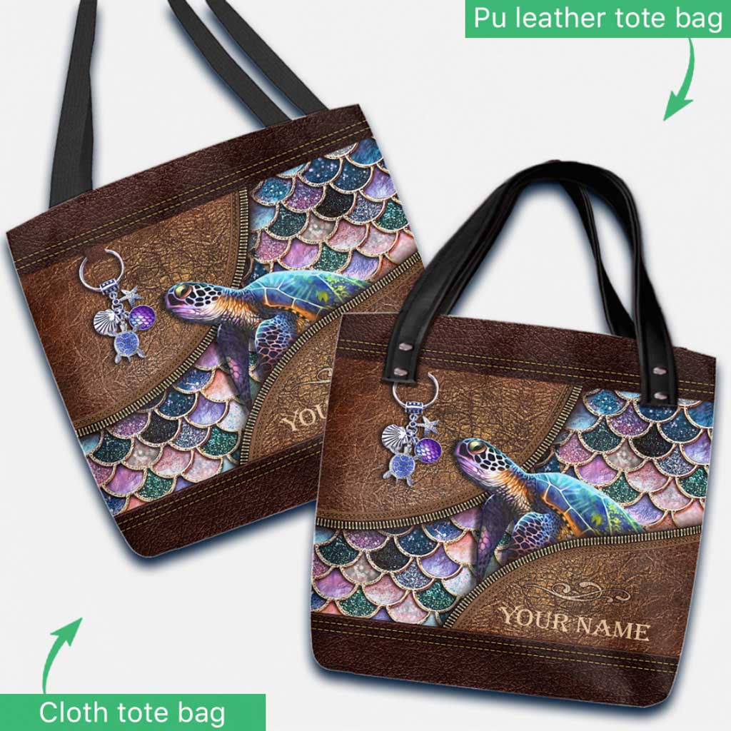 Salty Lil' Beach - Turtle Personalized Tote Bag