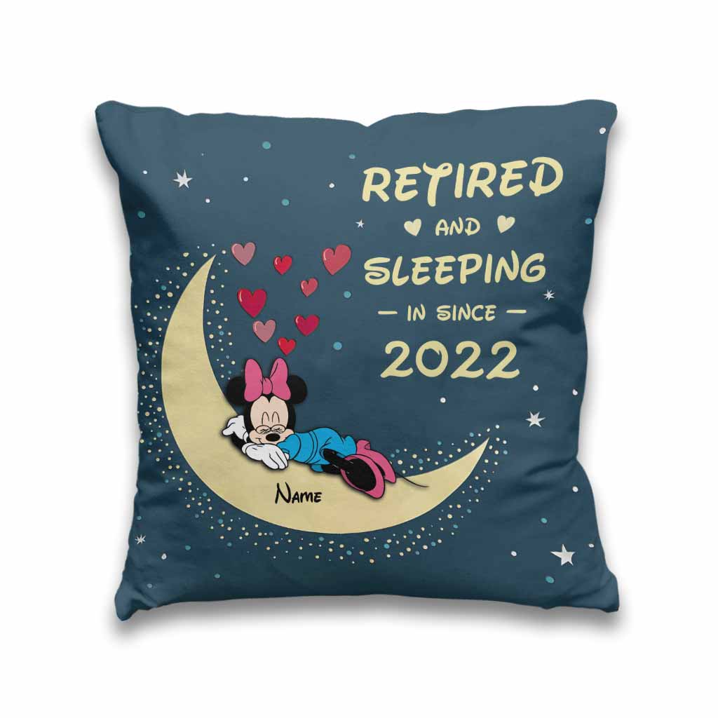Retired & Sleeping - Personalized Throw Pillow