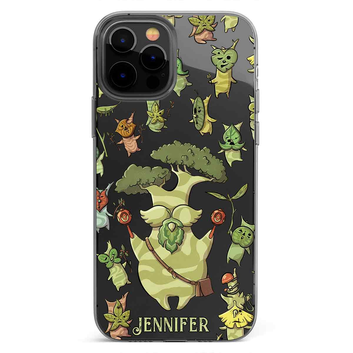 Funny Green Tree - Personalized The Adventurer Clear Phone Case