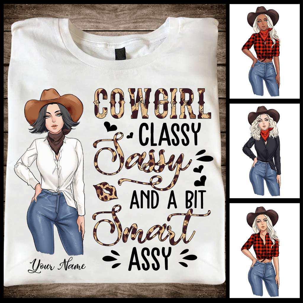 Classy Sassy And A Bit Smart Assy Cowgirl - Personalized Country Girl T-shirt and Hoodie
