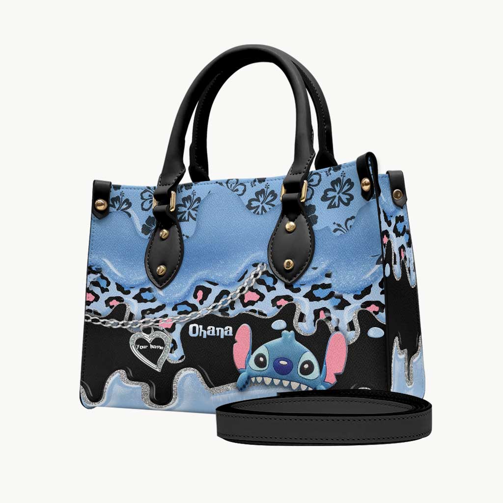 Blue Ohana - Personalized Ohana Leather Handbag