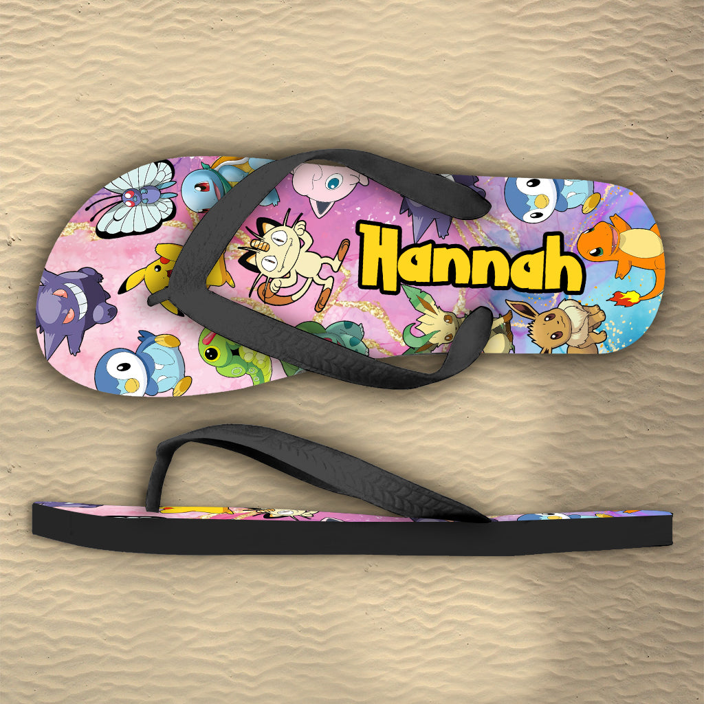 An Adorable Adventure Awaits - Personalized Monster Trainer Flip Flops