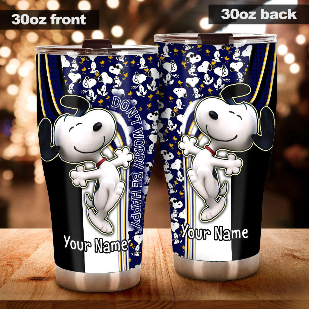 White Dog - Personalized Christmas Tumbler