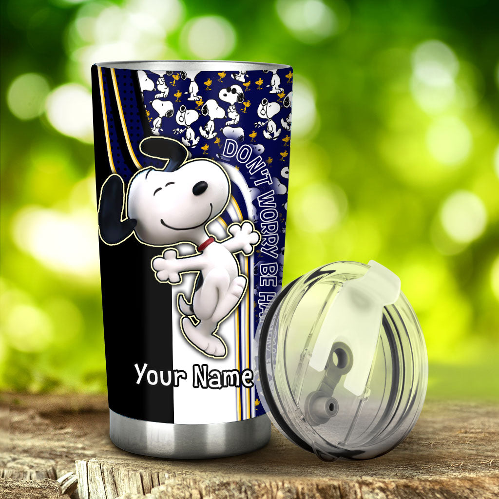 White Dog - Personalized Christmas Tumbler