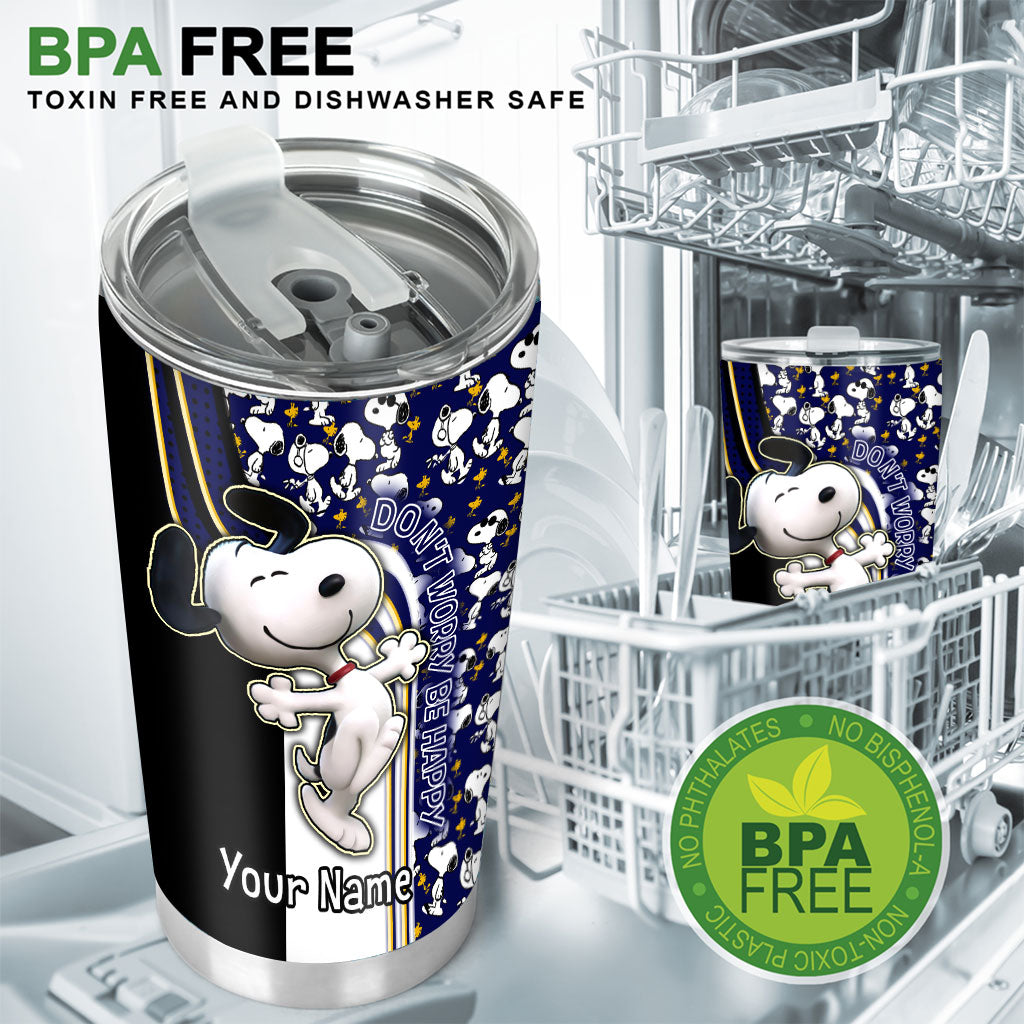 White Dog - Personalized Christmas Tumbler