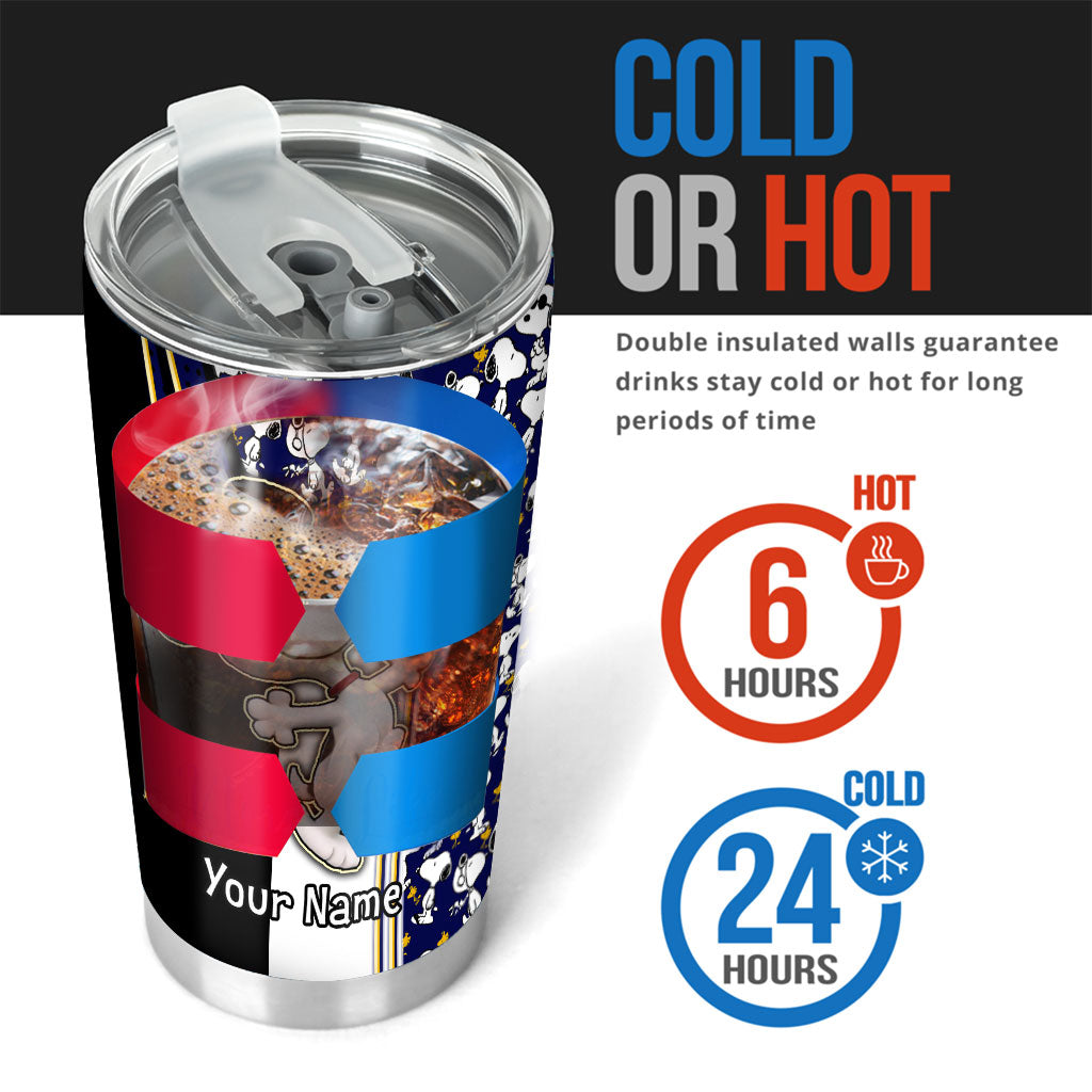 White Dog - Personalized Christmas Tumbler