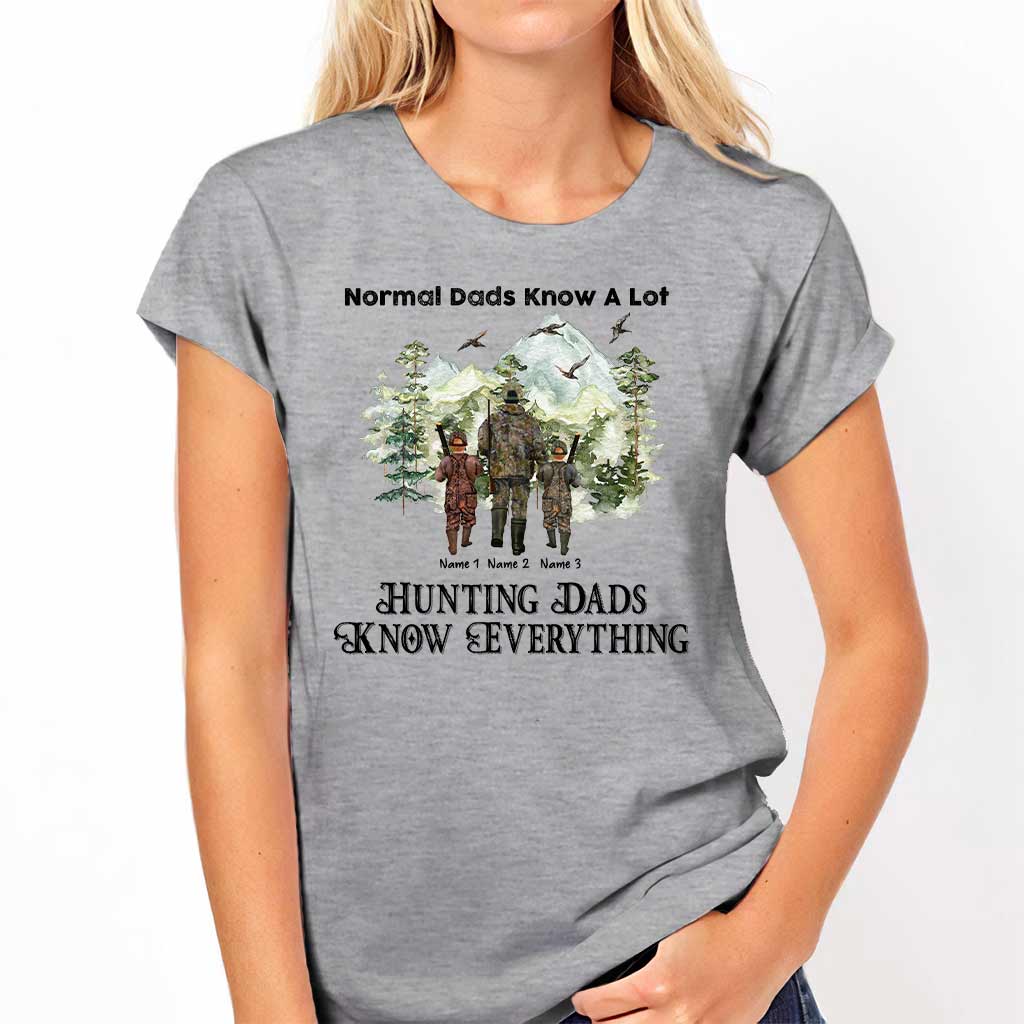 Hunting Dads Know Everything - Personalized Father's Day T-shirt and Hoodie