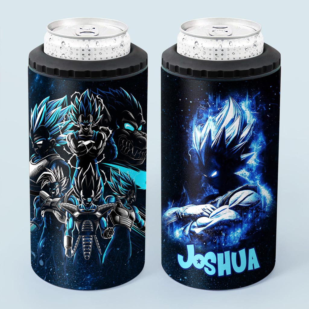 Blue Fire - Personalized Seven Balls Can Cooler