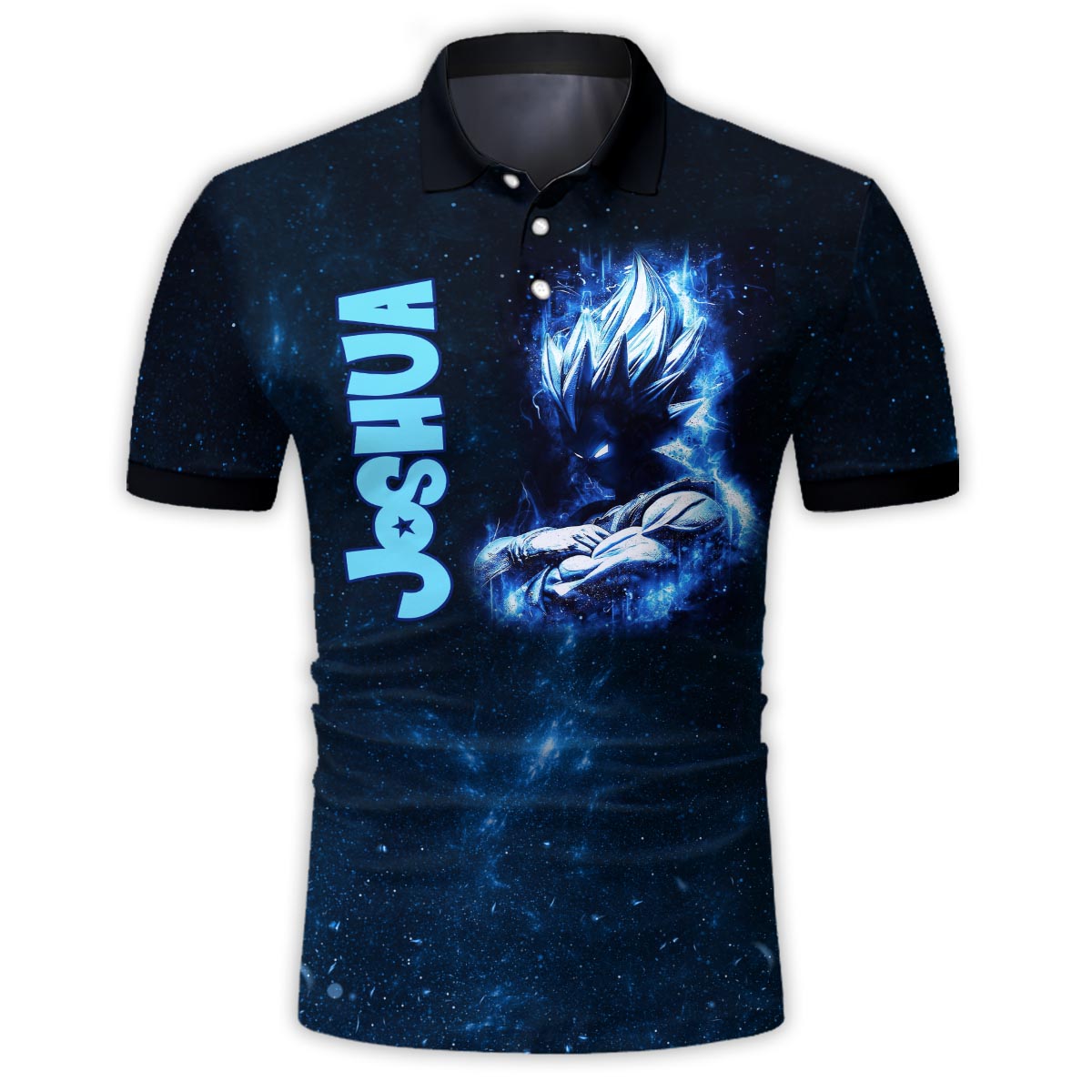 Blue Fire - Personalized Seven Balls Polo Shirt