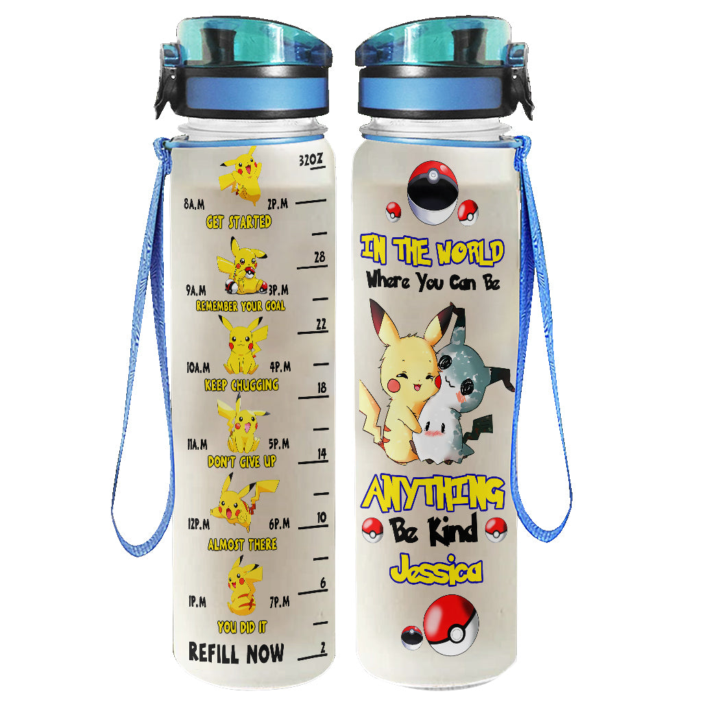 Be Kind - Personalized Monster Trainer Water Tracker Bottle