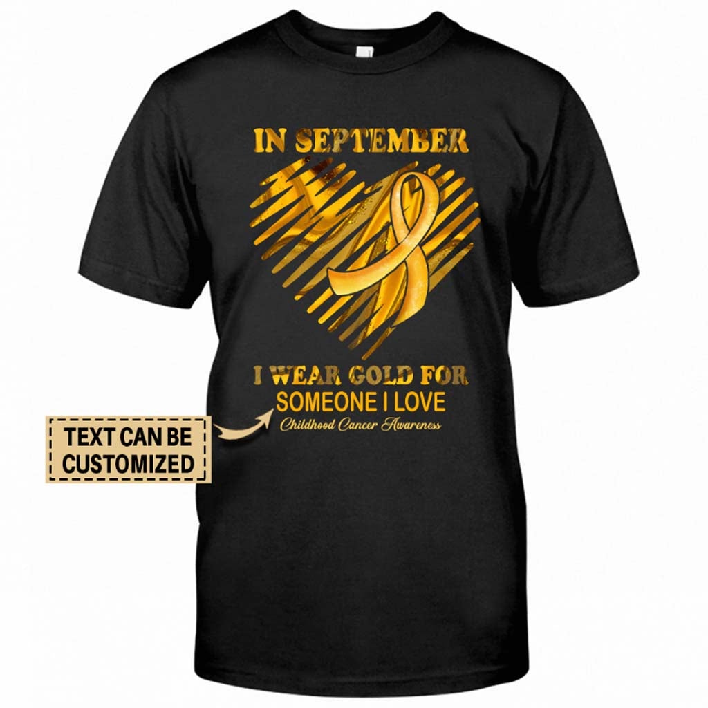 In September I Wear Gold - Childhood Cancer Awareness Personalized T-shirt And Hoodie