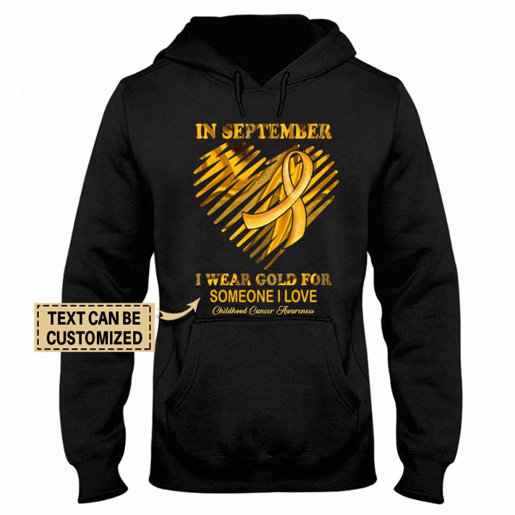 In September I Wear Gold - Childhood Cancer Awareness Personalized T-shirt And Hoodie