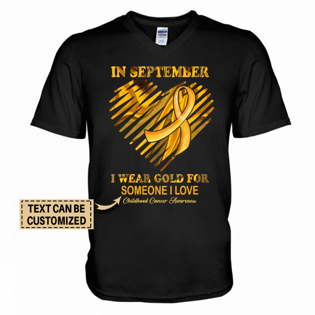 In September I Wear Gold - Childhood Cancer Awareness Personalized T-shirt And Hoodie
