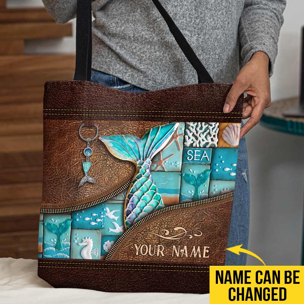 Love Mermaid Personalized Tote Bag