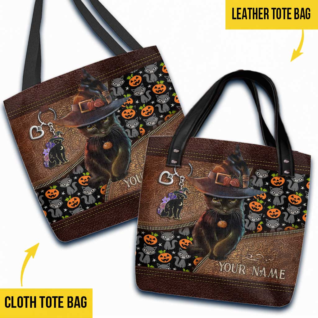 Black Cat Personalized Tote Bag