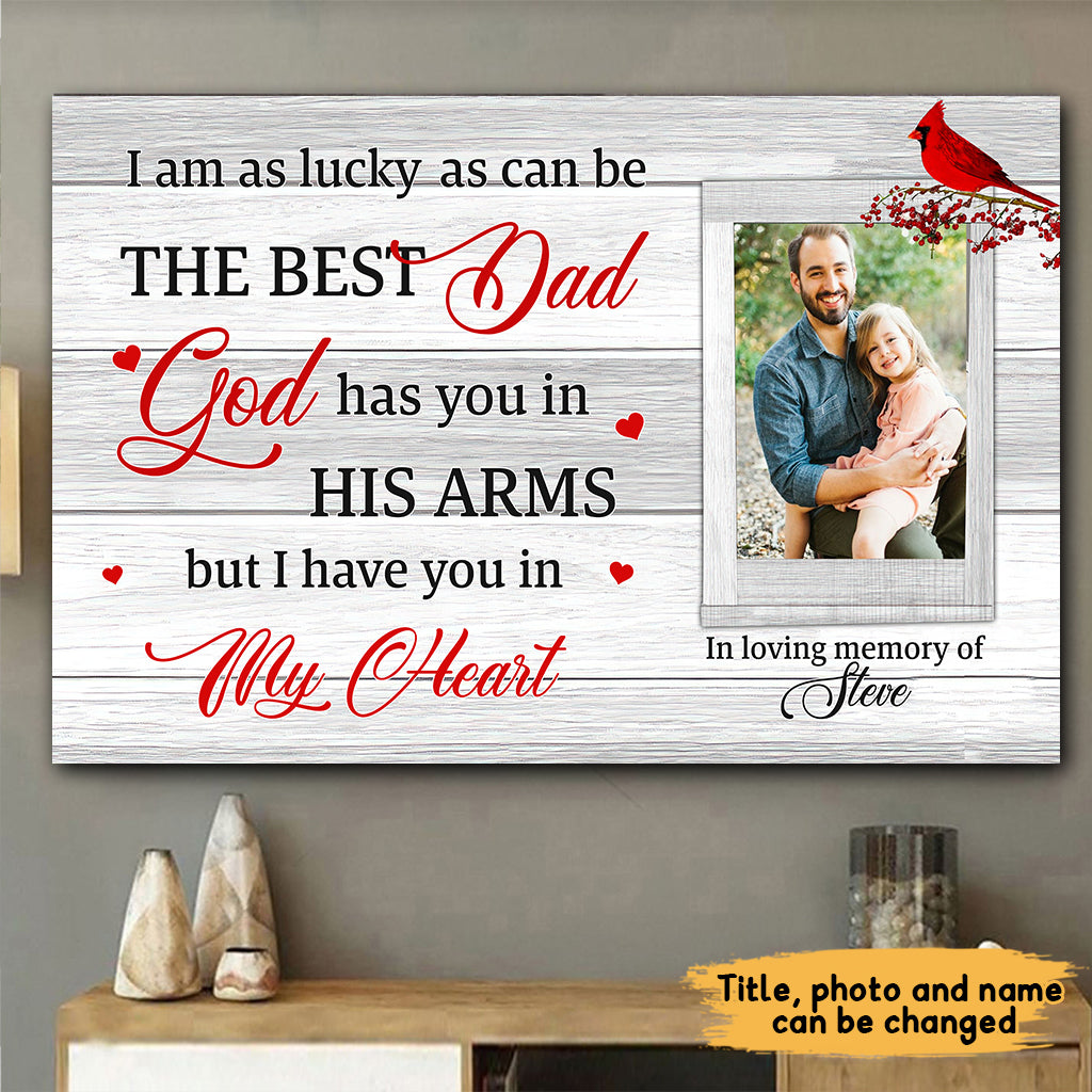 The Best Dad Belonged To Me - Personalized Father's Day Memorial Poster