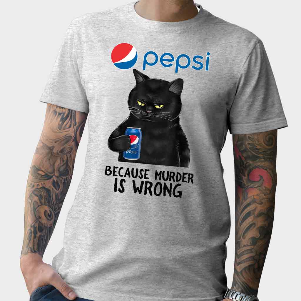 Because Murder Is Wrong - Personalized Blue Soft Drink T-shirt and Hoodie