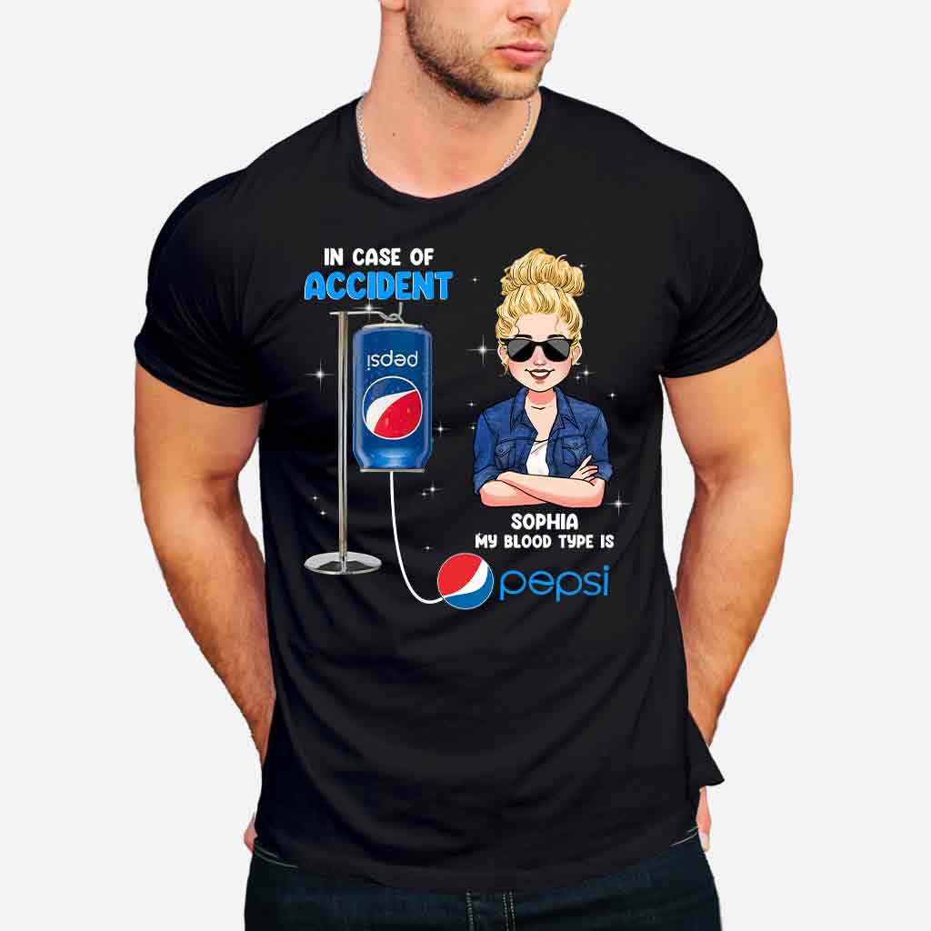 My Blood Type - Personalized Blue Soft Drink T-shirt and Hoodie