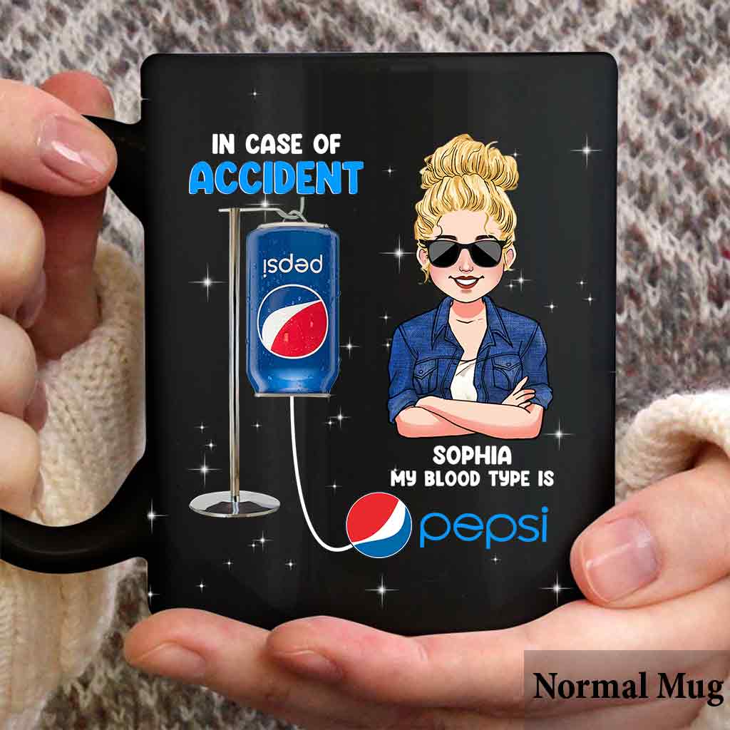 My Blood Type - Personalized Blue Soft Drink Mug