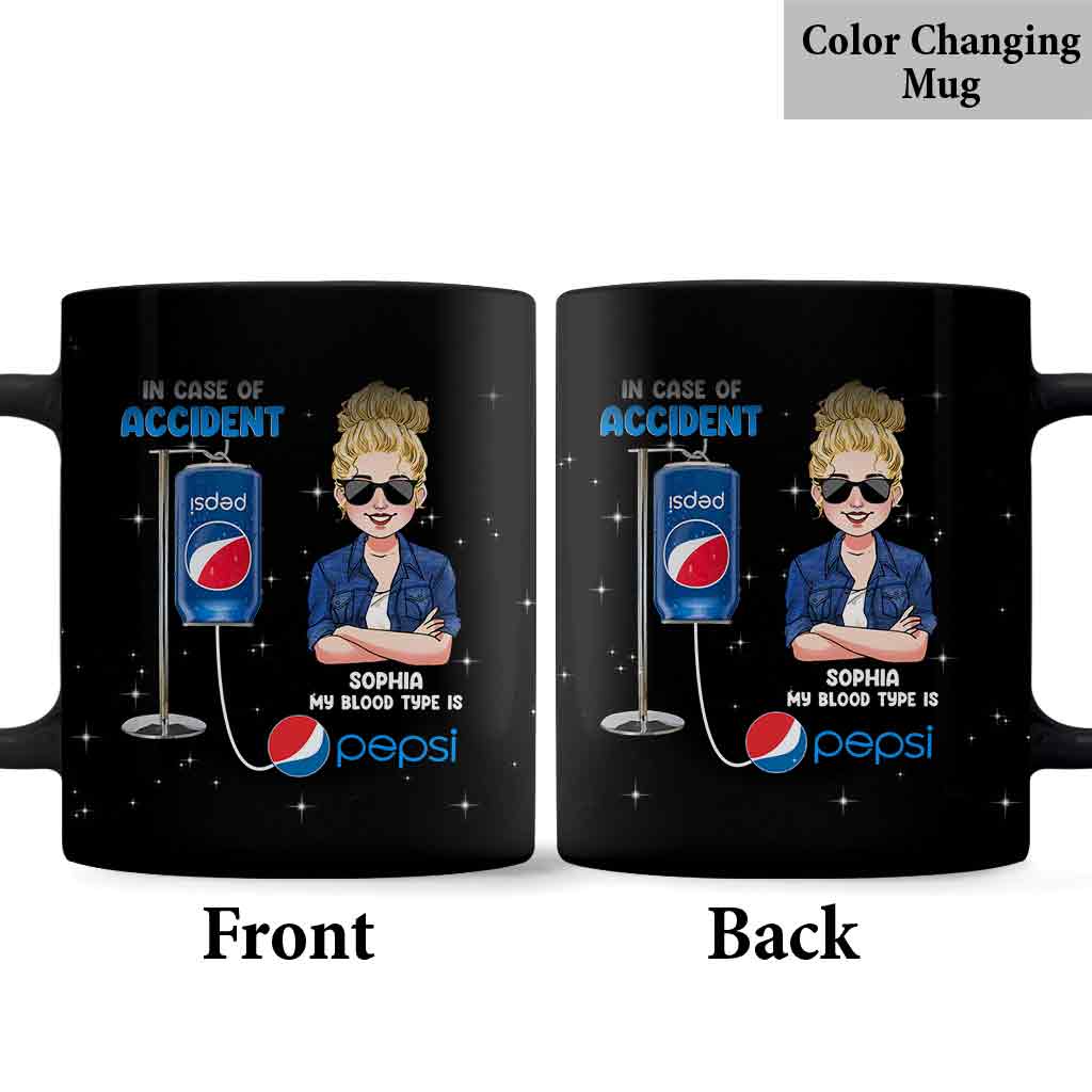 My Blood Type - Personalized Blue Soft Drink Mug