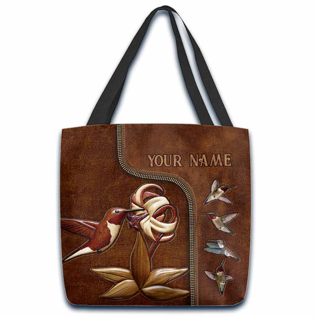 Love Hummingbird Personalized Tote Bag