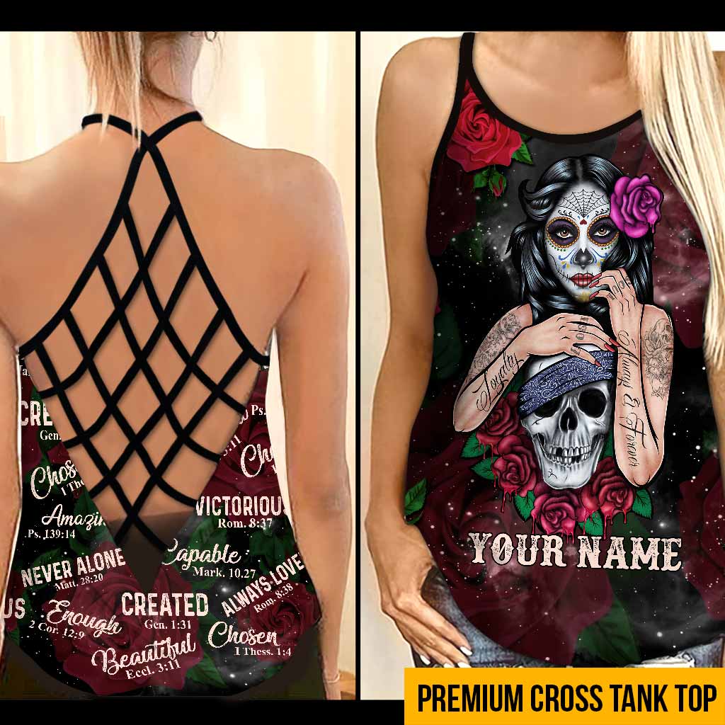 You Are - Skull Personalized Cross Tank Top