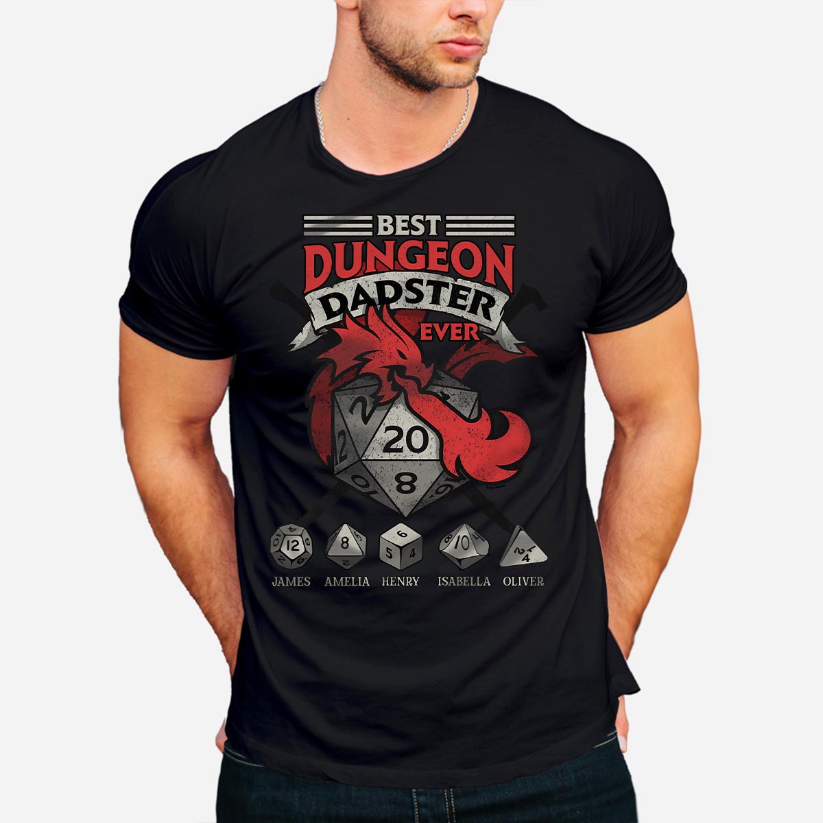 Best Dragon Dadster Ever - Personalized RPG T-shirt and Hoodie