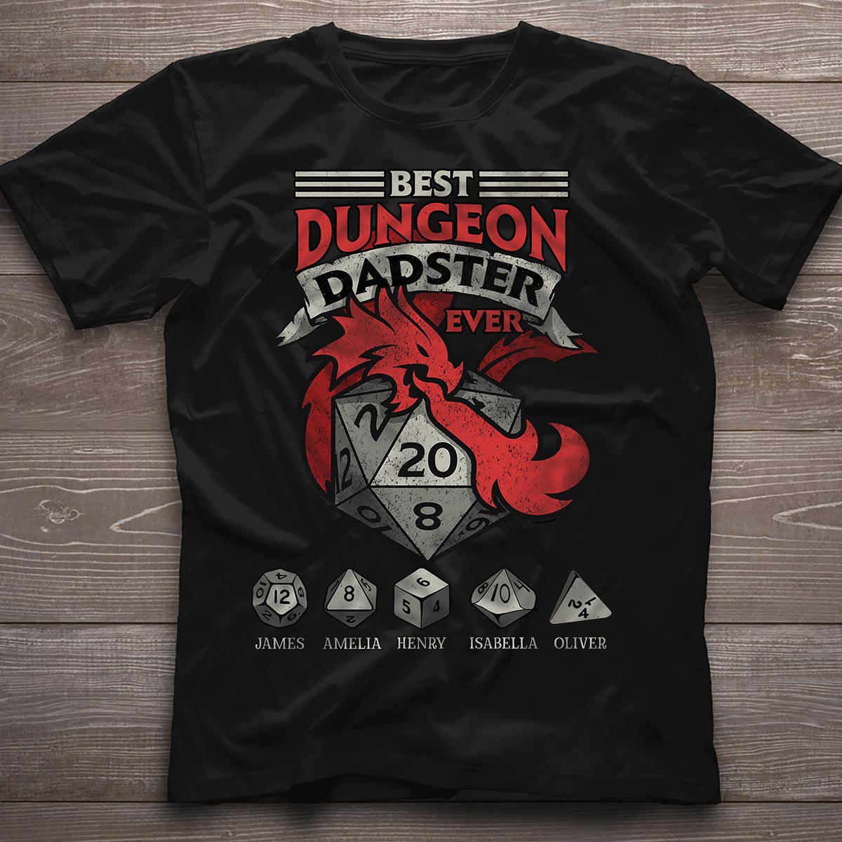 Best Dragon Dadster Ever - Personalized RPG T-shirt and Hoodie