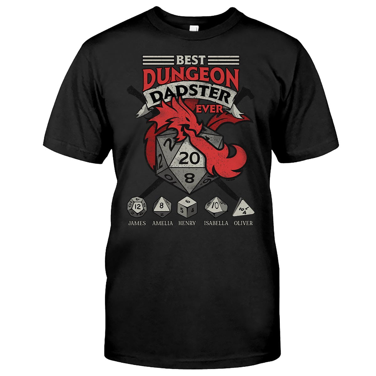 Best Dragon Dadster Ever - Personalized RPG T-shirt and Hoodie