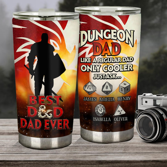Best Dragon Dad Ever - Personalized RPG Tumbler