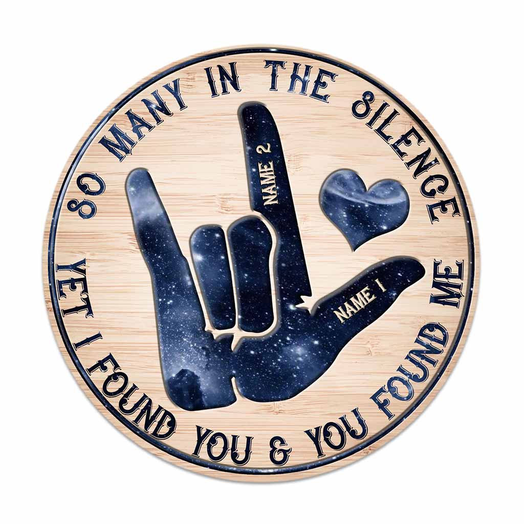 So Many - American Sign Language (ASL) Personalized Round Wood Sign