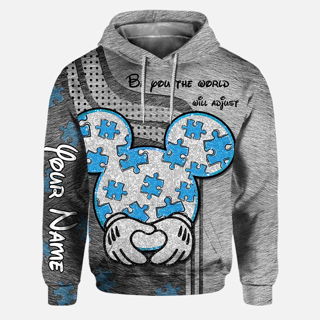Be You The World Will Adjust - Personalized Autism Awareness Hoodie And Leggings