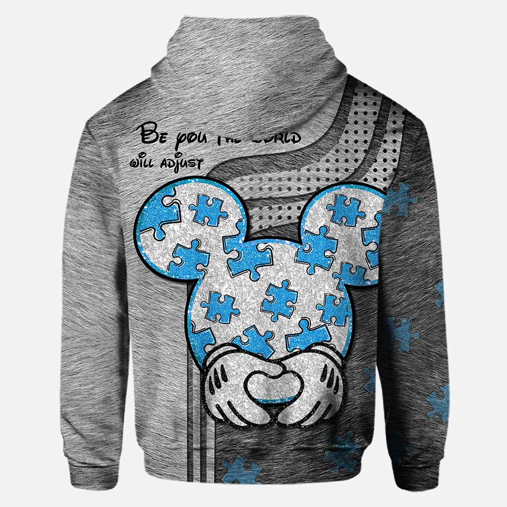 Be You The World Will Adjust - Personalized Autism Awareness Hoodie And Leggings