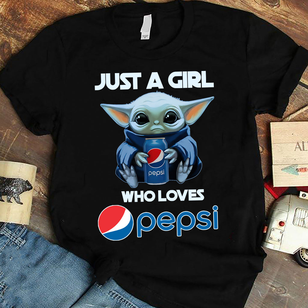 Just A Girl Who Loves - Blue Soft Drink T-shirt and Hoodie