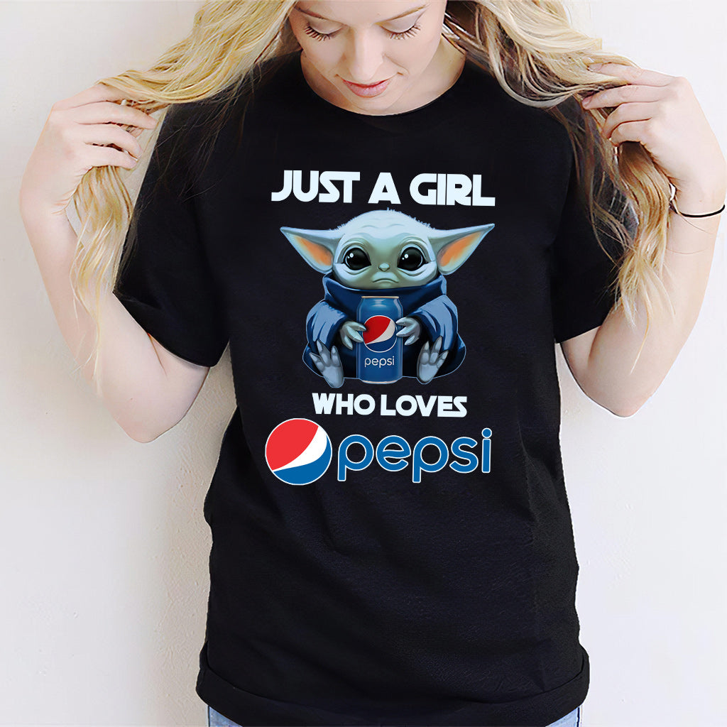 Just A Girl Who Loves - Blue Soft Drink T-shirt and Hoodie