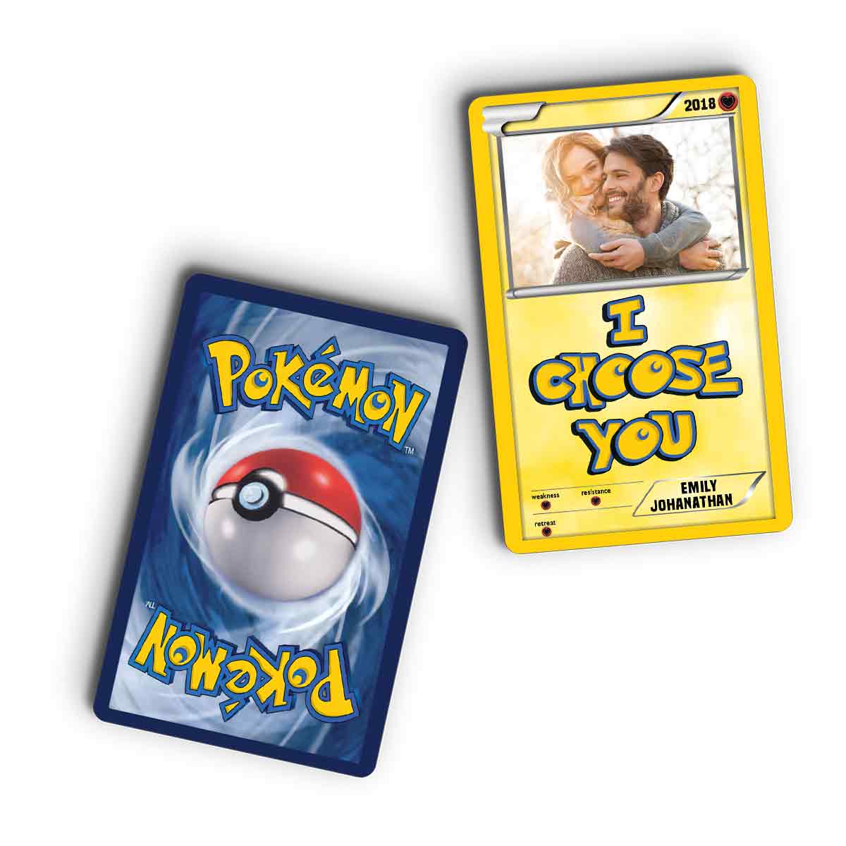 I Choose You - Personalized Monster Trainer Wallet Insert Card
