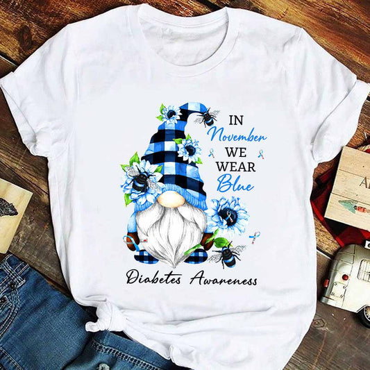 In November We Wear Blue Diabetes Awareness T-shirt and Hoodie 102021