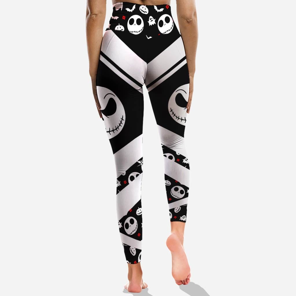 Purple Sugar Skull Nightmare Hollow Tank Top and Leggings