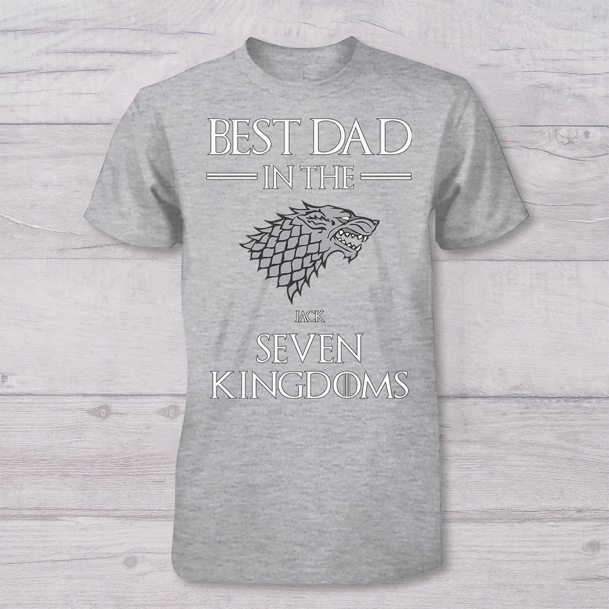 Best Dad In The Seven Kingdoms - Personalized Thrones Game T-shirt And Baby Onesie