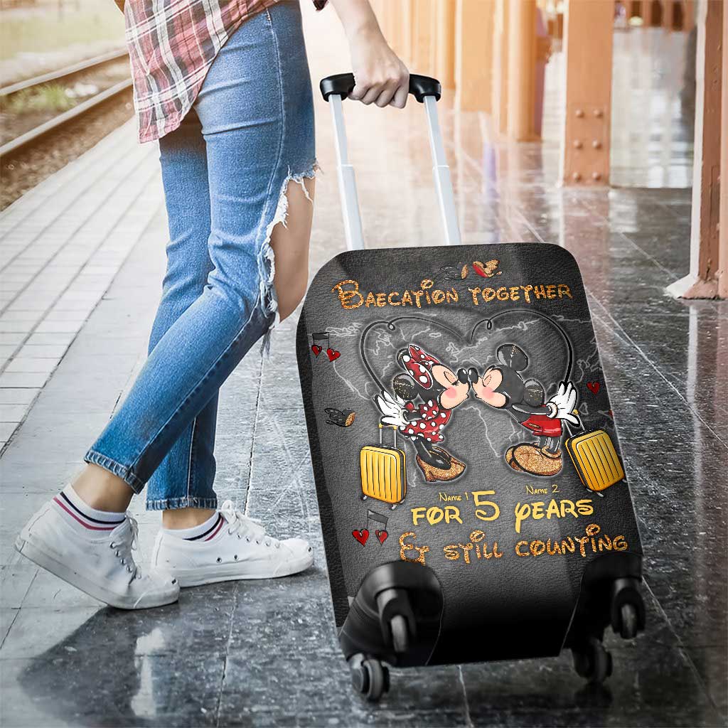 Baecation Together - Personalized Couple Travelling Luggage Cover