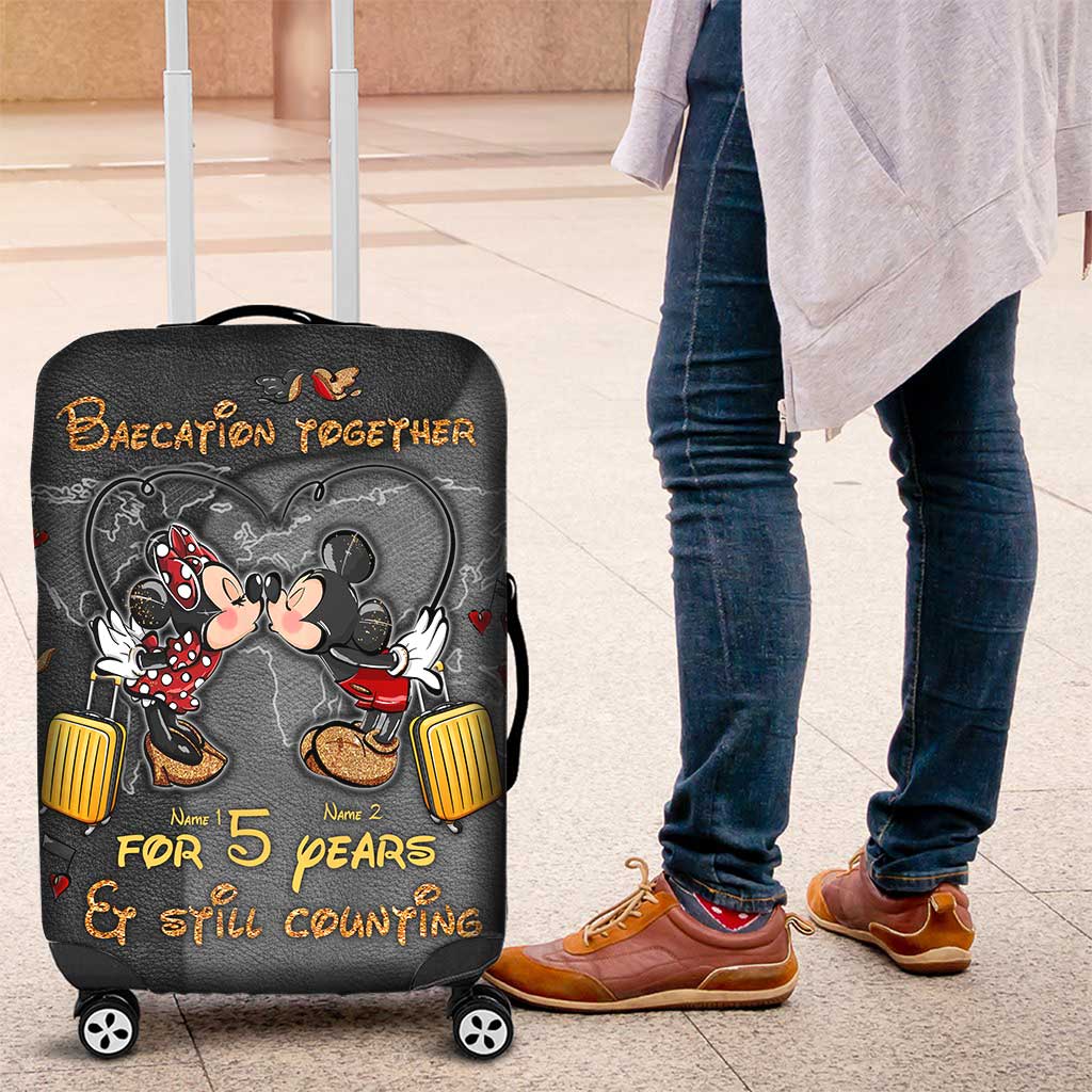 Baecation Together - Personalized Couple Travelling Luggage Cover